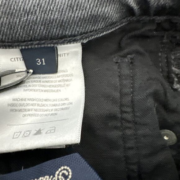 Citizens of Humanity Ella Jeans Womens 31x25 Black Mid Rise Crop Gothic Denim - Picture 10 of 14